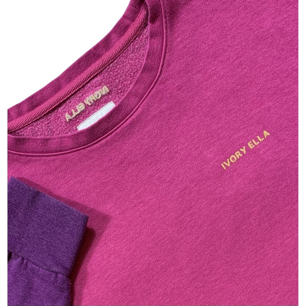 Ivory Ella Mauve & Purple Elephant Sweatshirt Women's Size Small - 237 - Picture 2 of 11